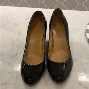 J Crew Black wedges